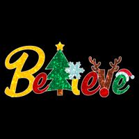 Cute Festive Christmas Believe  Cooling Performance Crew T-Shirt