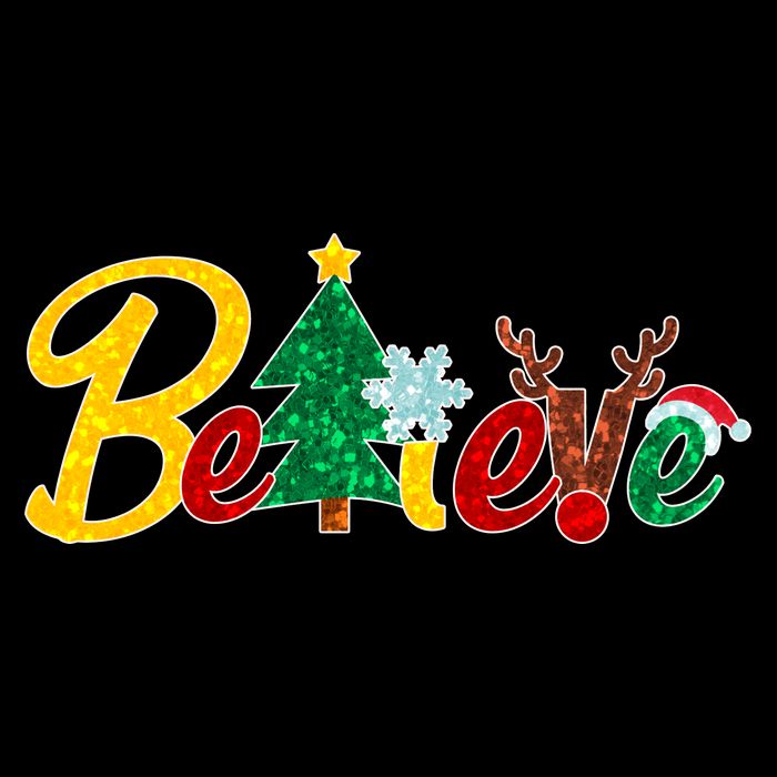 Cute Festive Christmas Believe  Cooling Performance Crew T-Shirt