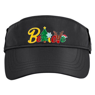 Cute Festive Christmas Believe  Adult Drive Performance Visor
