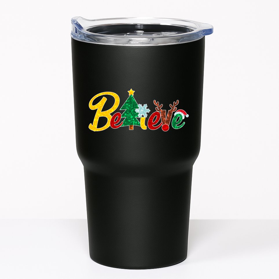 Cute Festive Christmas Believe  Tumbler