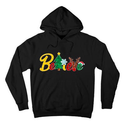 Cute Festive Christmas Believe  Tall Hoodie