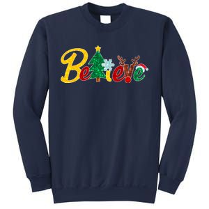 Cute Festive Christmas Believe  Sweatshirt