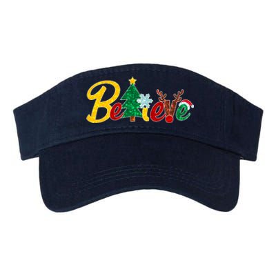 Cute Festive Christmas Believe  Valucap Bio-Washed Visor