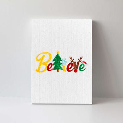 Cute Festive Christmas Believe  Canvas