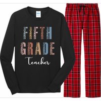 Cute Fifth Grade Teacher Long Sleeve Pajama Set