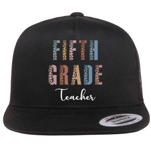 Cute Fifth Grade Teacher Flat Bill Trucker Hat