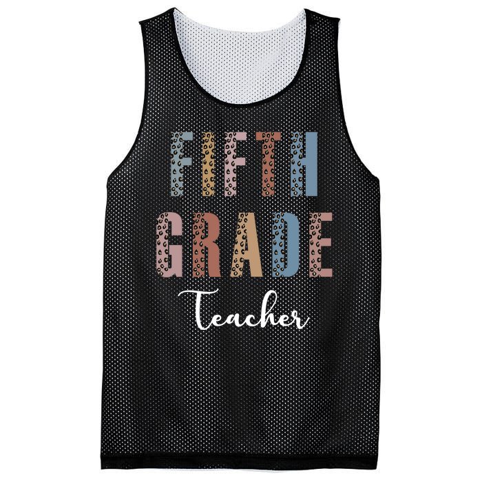 Cute Fifth Grade Teacher Mesh Reversible Basketball Jersey Tank