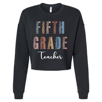 Cute Fifth Grade Teacher Cropped Pullover Crew