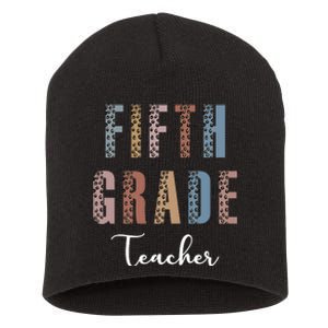 Cute Fifth Grade Teacher Short Acrylic Beanie