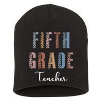 Cute Fifth Grade Teacher Short Acrylic Beanie