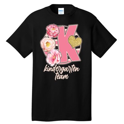 Cute Floral Glam Kindergarten Team Tall T-Shirt