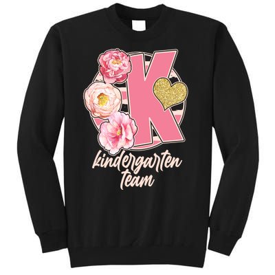 Cute Floral Glam Kindergarten Team Tall Sweatshirt