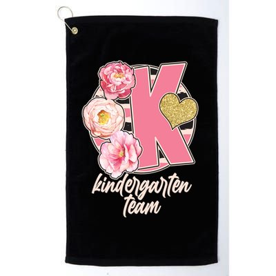 Cute Floral Glam Kindergarten Team Golf Towel