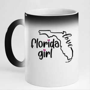 Cute Florida Girl Love 11oz Black Color Changing Mug