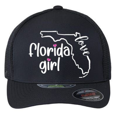 Cute Florida Girl Love Flexfit Unipanel Trucker Cap