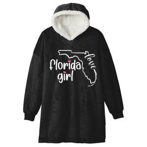 Cute Florida Girl Love Hooded Wearable Blanket