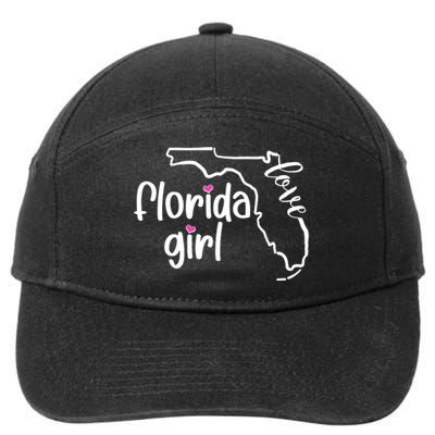 Cute Florida Girl Love 7-Panel Snapback Hat