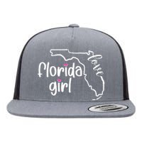 Cute Florida Girl Love Flat Bill Trucker Hat