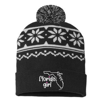 Cute Florida Girl Love USA-Made Snowflake Beanie