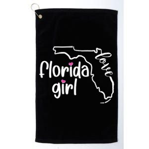 Cute Florida Girl Love Platinum Collection Golf Towel