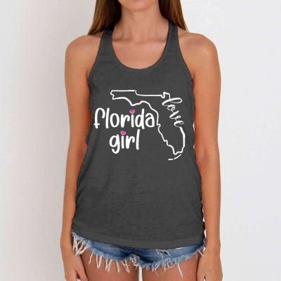 Cute Florida Girl Love Women's Knotted Racerback Tank