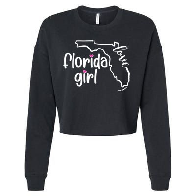 Cute Florida Girl Love Cropped Pullover Crew