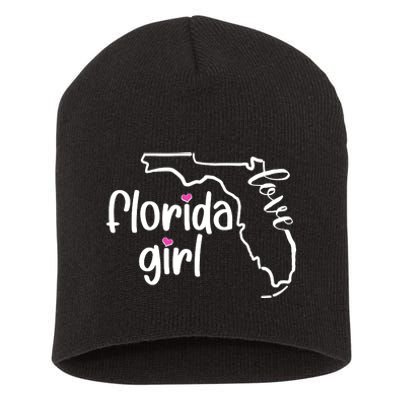 Cute Florida Girl Love Short Acrylic Beanie