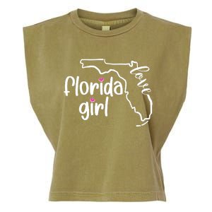 Cute Florida Girl Love Garment-Dyed Women's Muscle Tee