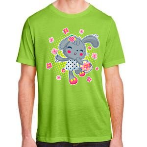 Cute Flower Easter Bunny Adult ChromaSoft Performance T-Shirt