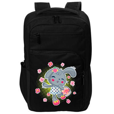 Cute Flower Easter Bunny Impact Tech Backpack