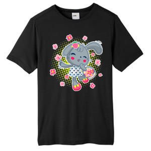 Cute Flower Easter Bunny Tall Fusion ChromaSoft Performance T-Shirt