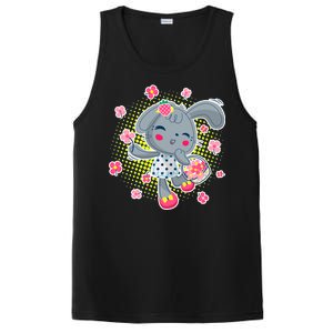 Cute Flower Easter Bunny PosiCharge Competitor Tank