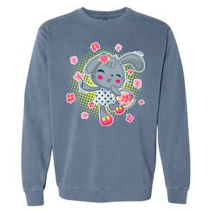 Cute Flower Easter Bunny Garment-Dyed Sweatshirt