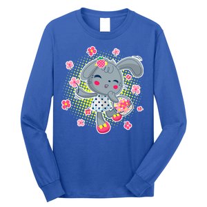 Cute Flower Easter Bunny Long Sleeve Shirt