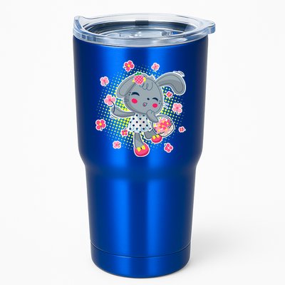 Cute Flower Easter Bunny Tumbler