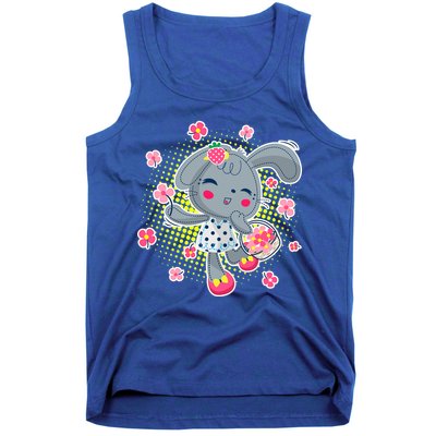 Cute Flower Easter Bunny Tank Top