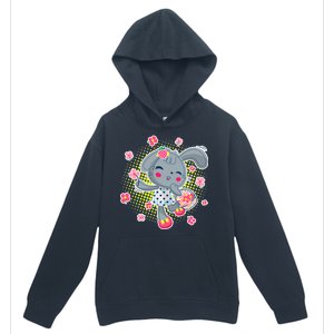 Cute Flower Easter Bunny Urban Pullover Hoodie