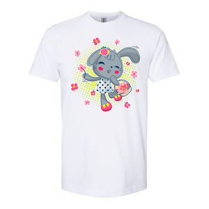 Cute Flower Easter Bunny Softstyle CVC T-Shirt