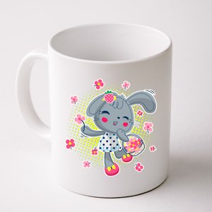 Cute Flower Easter Bunny Coffee Mug