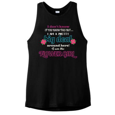 Cute Flower Girl Ladies PosiCharge Tri-Blend Wicking Tank