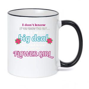 Cute Flower Girl 11oz Black Color Changing Mug