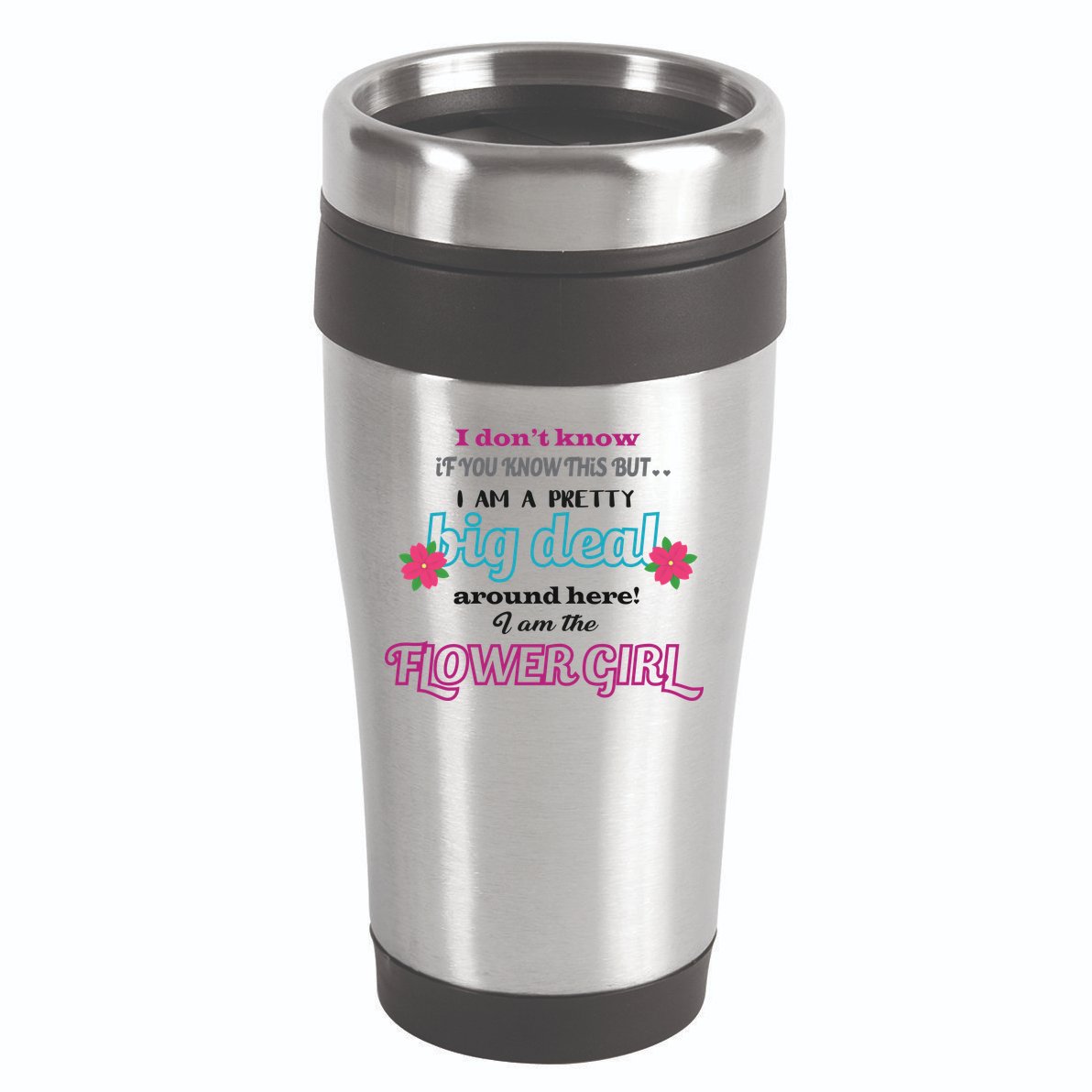 Cute Flower Girl 16oz Travel Tumbler