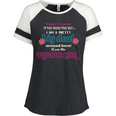 Cute Flower Girl Enza Ladies Jersey Colorblock Tee