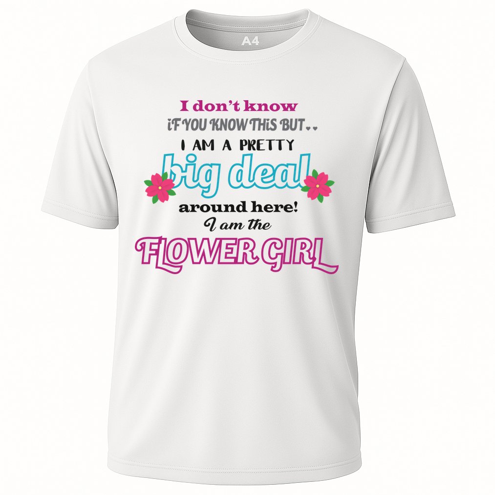 Cute Flower Girl Cooling Performance Crew T-Shirt