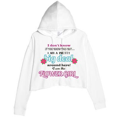 Cute Flower Girl Crop Fleece Hoodie