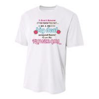 Cute Flower Girl Youth Performance Sprint T-Shirt