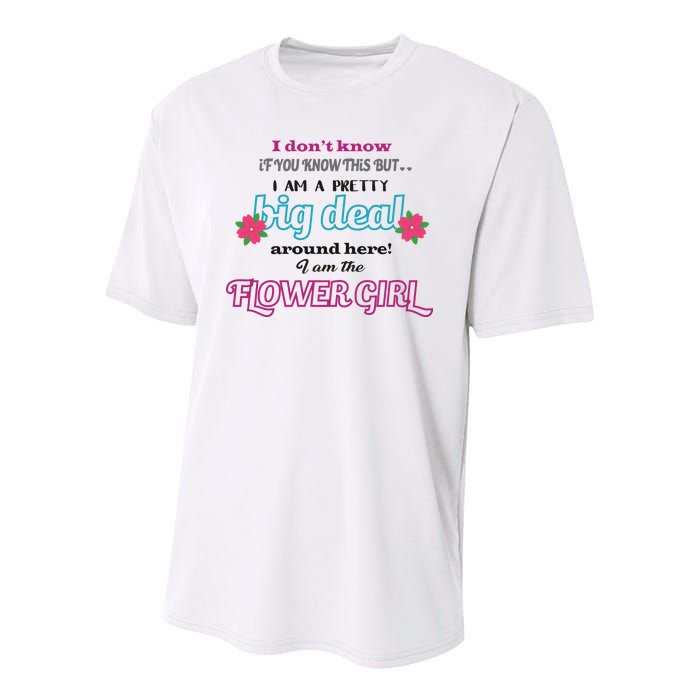 Cute Flower Girl Youth Performance Sprint T-Shirt