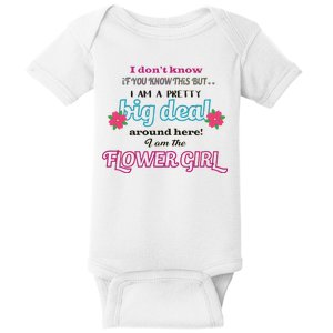 Cute Flower Girl Baby Bodysuit