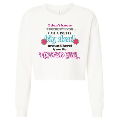 Cute Flower Girl Cropped Pullover Crew