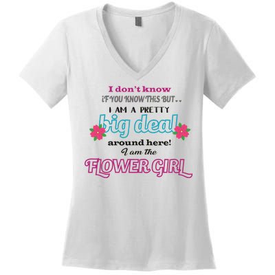 Cute Flower Girl Women's V-Neck T-Shirt